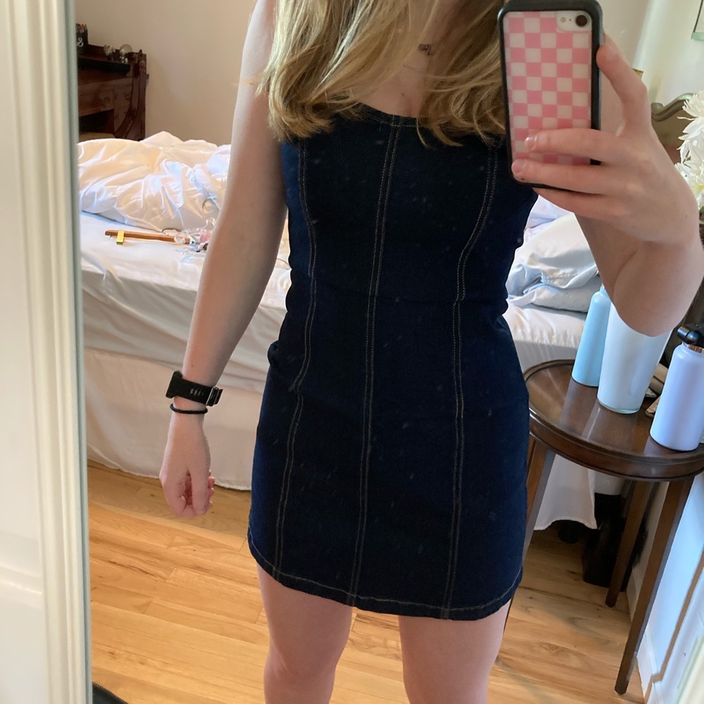 Urban Outfitters strapless denim dress